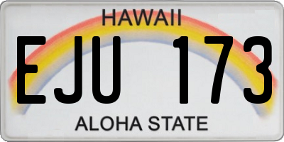HI license plate EJU173