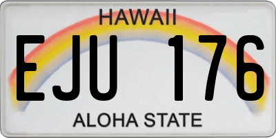 HI license plate EJU176