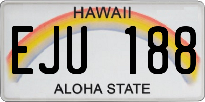 HI license plate EJU188