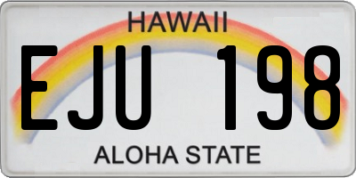 HI license plate EJU198