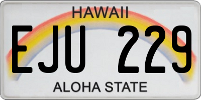 HI license plate EJU229