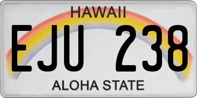 HI license plate EJU238