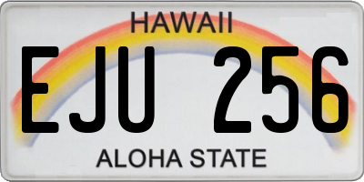 HI license plate EJU256