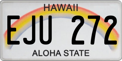 HI license plate EJU272