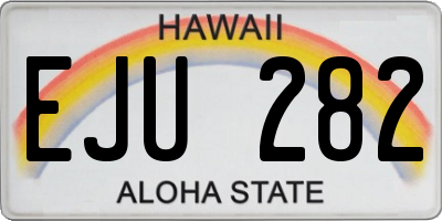 HI license plate EJU282