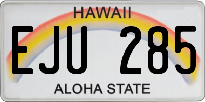 HI license plate EJU285