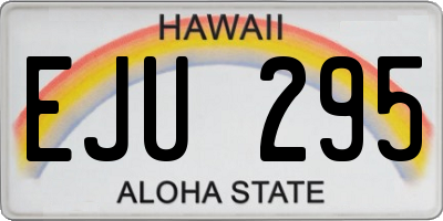 HI license plate EJU295