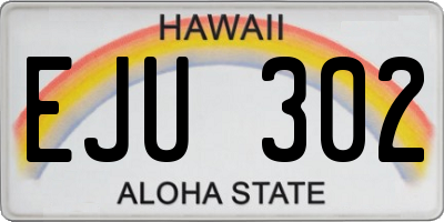 HI license plate EJU302