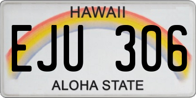 HI license plate EJU306