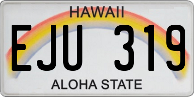 HI license plate EJU319