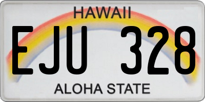 HI license plate EJU328