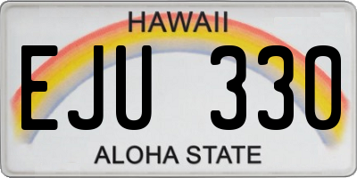 HI license plate EJU330