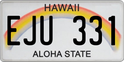 HI license plate EJU331