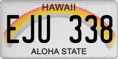 HI license plate EJU338