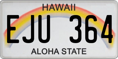 HI license plate EJU364