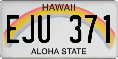 HI license plate EJU371