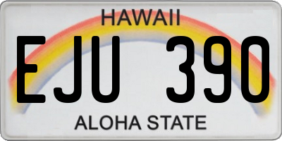 HI license plate EJU390