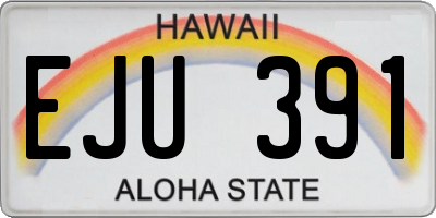 HI license plate EJU391