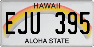 HI license plate EJU395