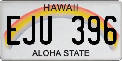 HI license plate EJU396