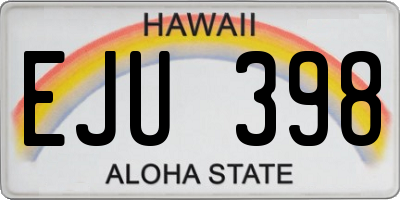 HI license plate EJU398