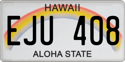 HI license plate EJU408
