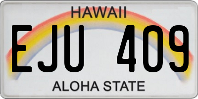 HI license plate EJU409