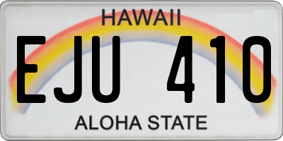 HI license plate EJU410