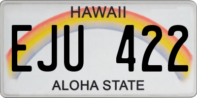 HI license plate EJU422