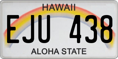 HI license plate EJU438