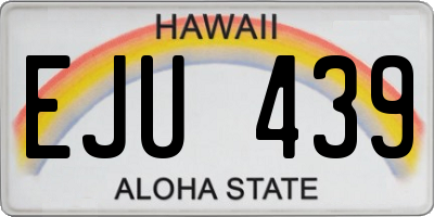 HI license plate EJU439