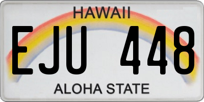 HI license plate EJU448