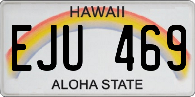 HI license plate EJU469