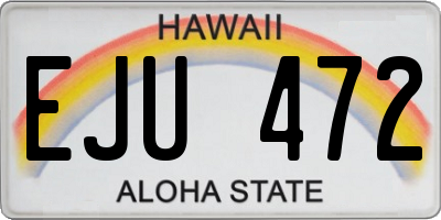HI license plate EJU472