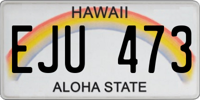HI license plate EJU473