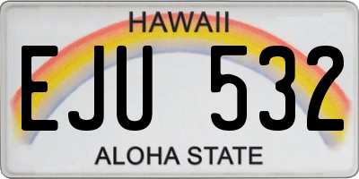 HI license plate EJU532