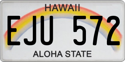 HI license plate EJU572