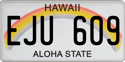 HI license plate EJU609
