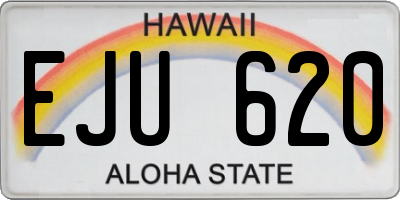 HI license plate EJU620
