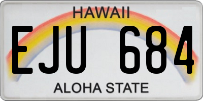 HI license plate EJU684