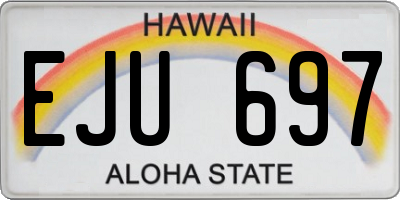 HI license plate EJU697