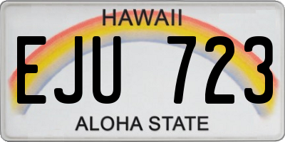 HI license plate EJU723
