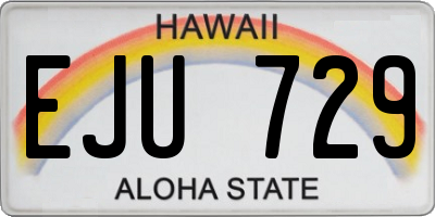 HI license plate EJU729