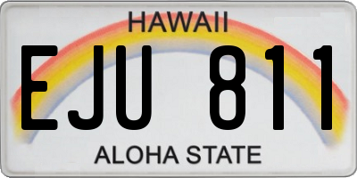 HI license plate EJU811