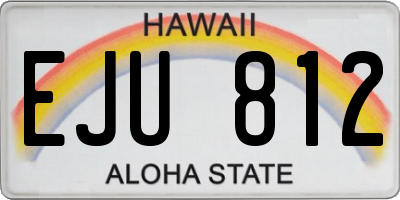 HI license plate EJU812