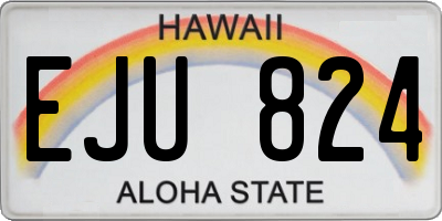 HI license plate EJU824
