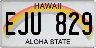 HI license plate EJU829