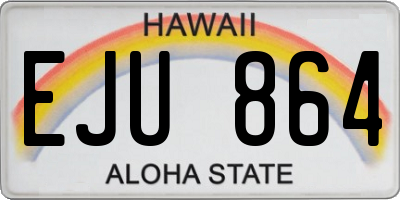 HI license plate EJU864