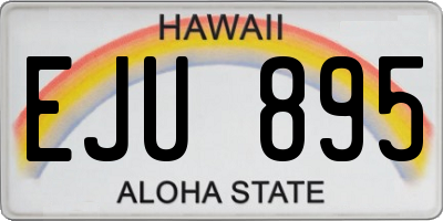 HI license plate EJU895