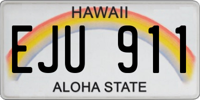 HI license plate EJU911